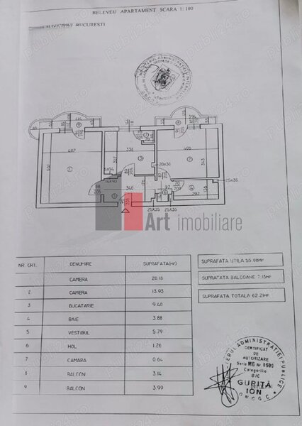 Decebal, Theodor Sperantia, apartament 2 camere